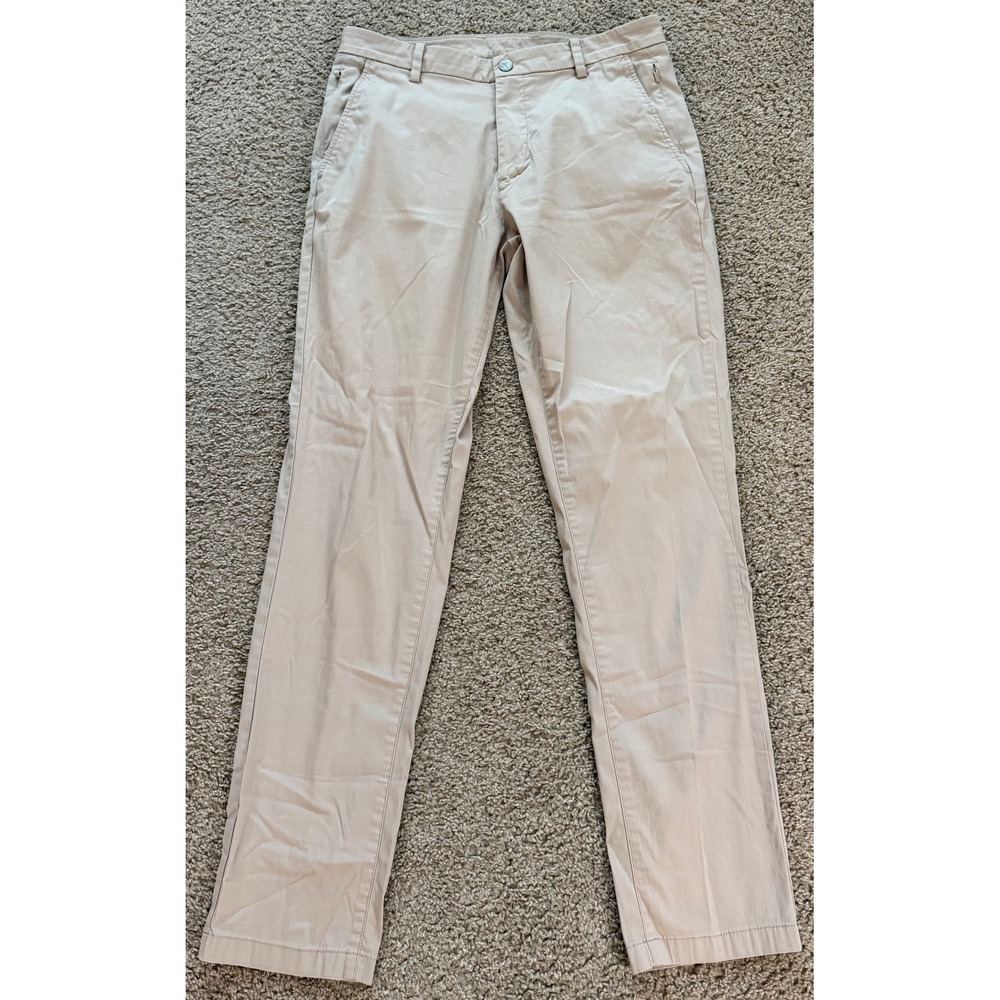 Birddogs Mens Khaki Chino Pants 32x32 Stretch Cotton Blend Flat Front Tan